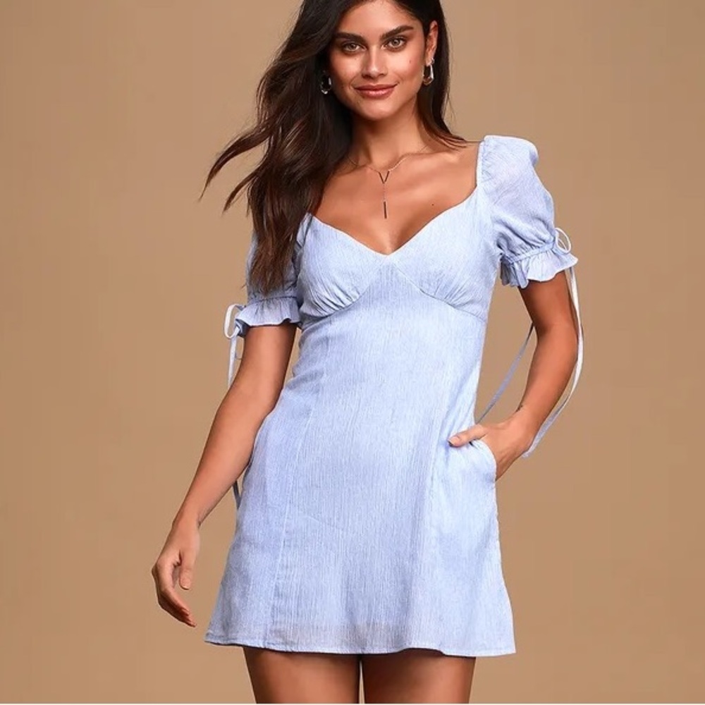 Lulus Sweet As Can Be Blue Dress